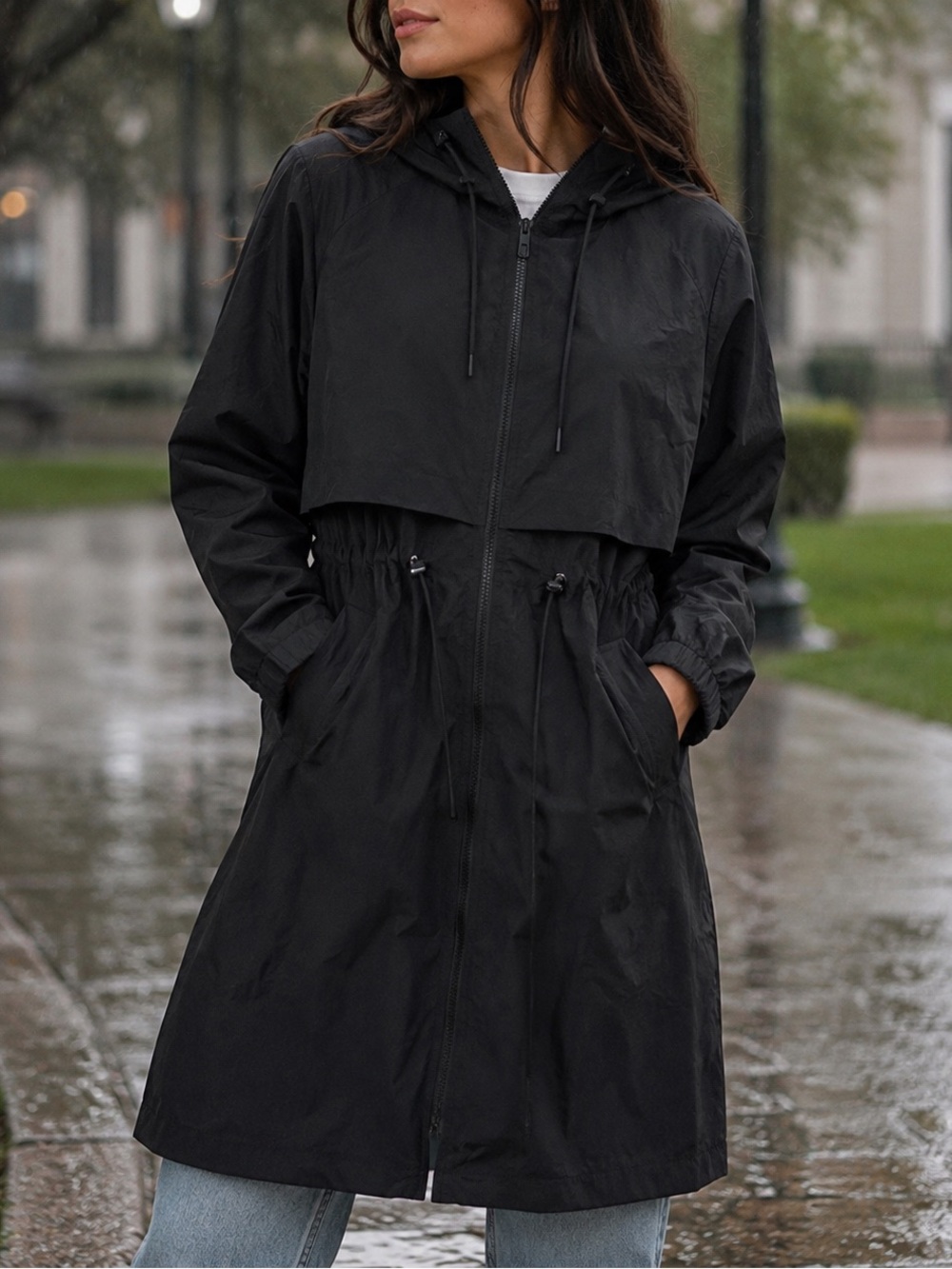 Target Black Midi Raincoat